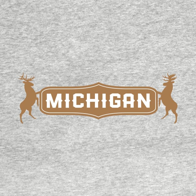 Michigan Elks: Brown Tone by ope-store